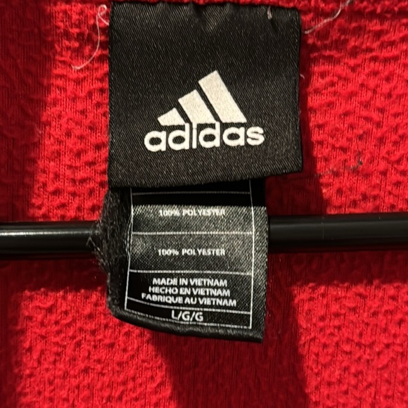 Adidas Nebraska Cornhusker 3 Stripe Mens L 2016 Edition Red Quarter Zip Pullover - Picture 5 of 7